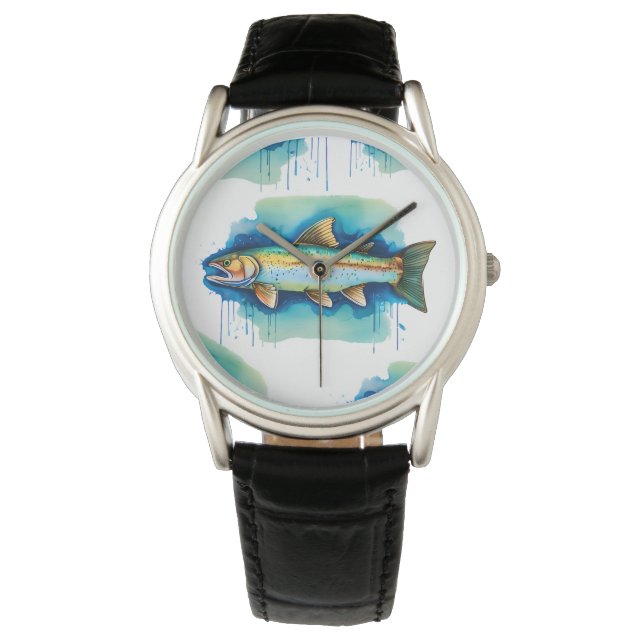 Montre - Watercolor Series : truite/Saumon (devant)