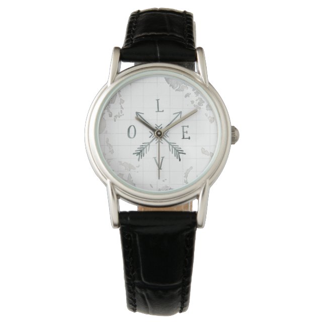 Montre Watercolor Wanderlust Adventure III | Amour (devant)