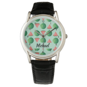 Montre Watermelon Nom personnalisé Style tendance Noir
