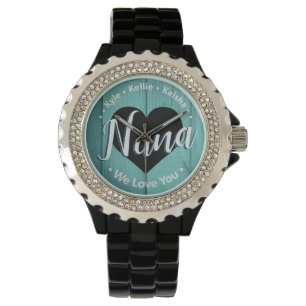 Montre We Love You Nana Grandkid Names eWatch
