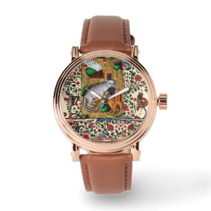 MONTRE WEIRD MÉDIÉVAL BESTIAIRE MUSIQUE, CAT JOUER ORGE