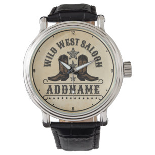 Montre Western Cowboy Boots AJOUTER LE NOM Sheriff Spurs