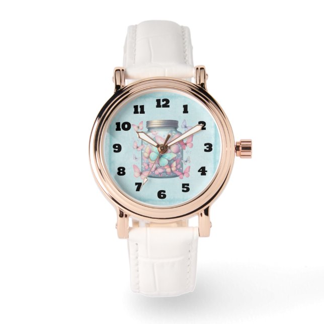 Montre Whimsical Butterflies in a Jar (Recto)