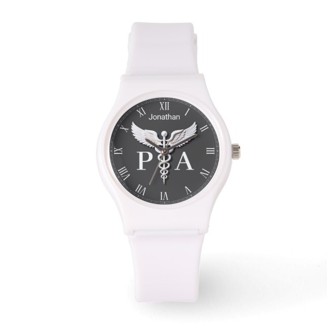 Montre White Clean Médicale Caduceus Assistant de médecin (Recto)