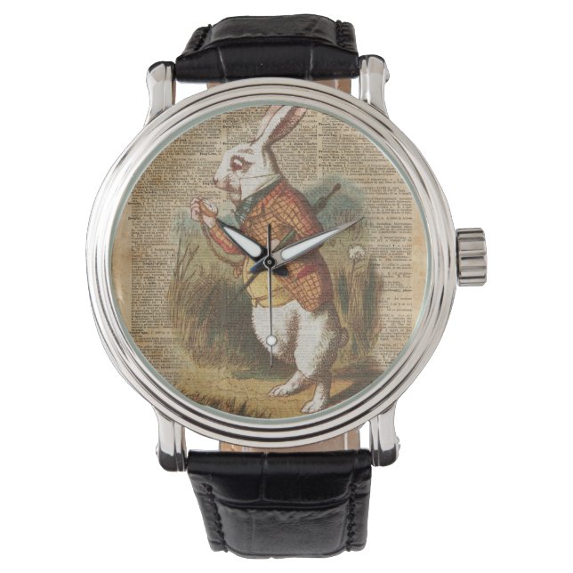 Montre White Rabbit Alice au Pays des merveilles Art Vint (devant)