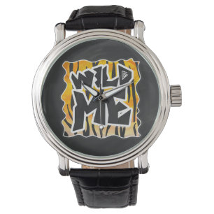 Montre Wild Me Tiger orange et noir
