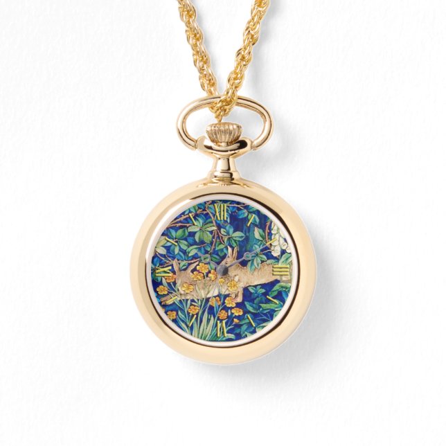 Montre William Morris "Deux lièvres" Lapins sauvages (Recto)