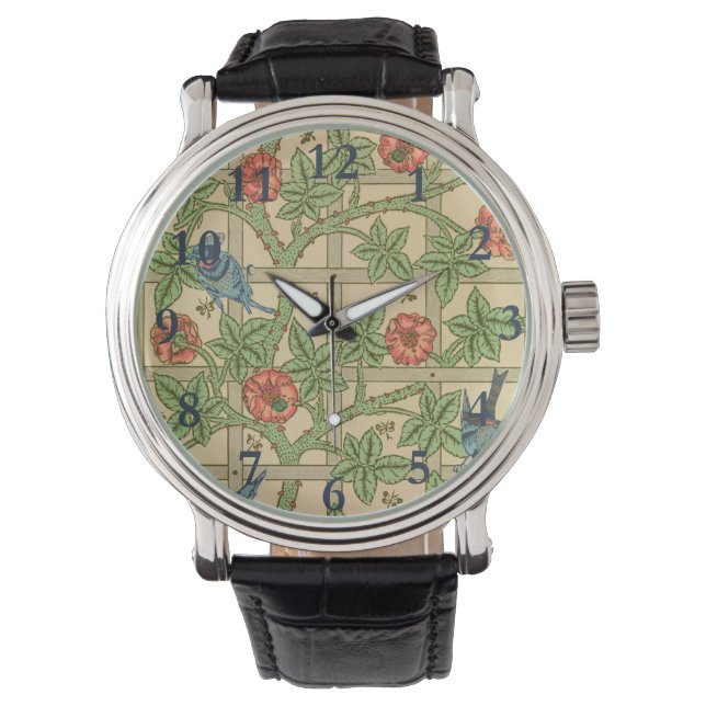 Montre William Morris Trellis Design classique de papier  (devant)