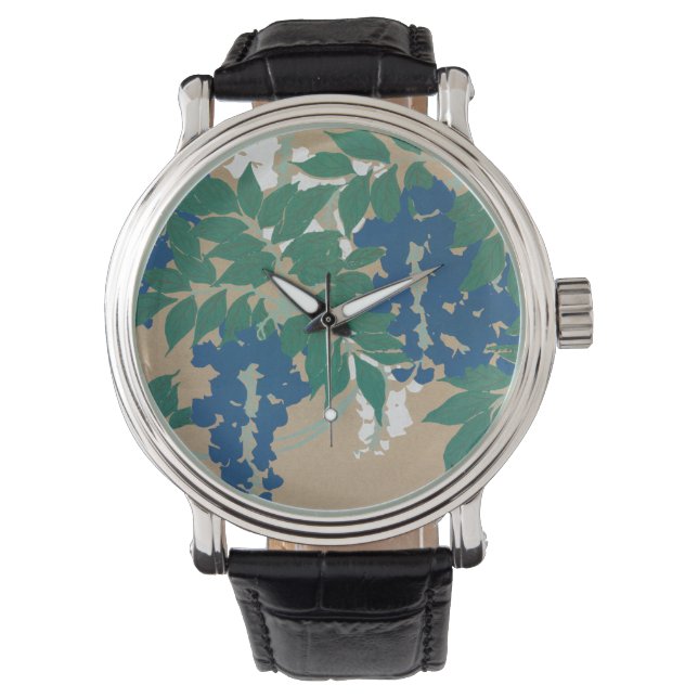 Montre Wisteria Kamisaka Sekka japon peinture toile (devant)