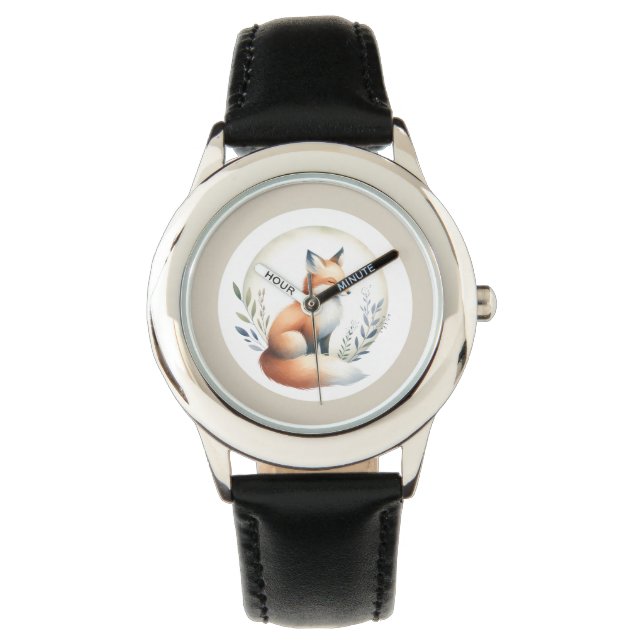 Montre Woodland Whisper- Fox Illustration (devant)