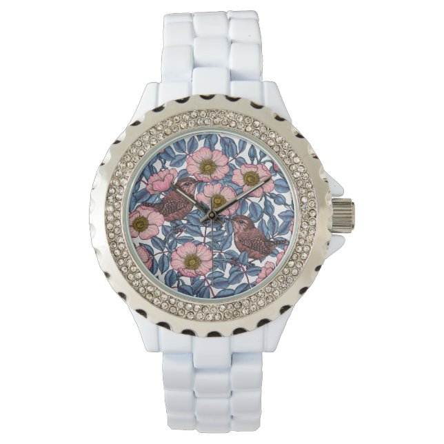 Montre Wrens en rose (devant)