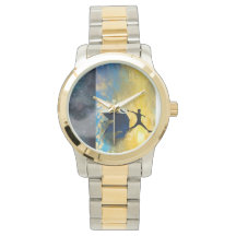 Wristwatch en or à deux tons et en argent Quantum 
