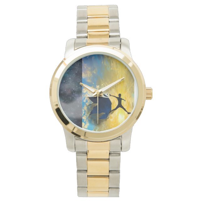 Montre Wristwatch en or à deux tons et en argent Quantum  (devant)