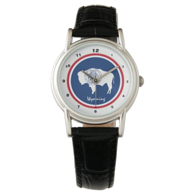 Montre Wyoming Flag & Wyoming mode USA /design watch (devant)