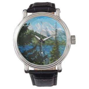 Montre Wyoming Grand Teton Mountains Abstrait