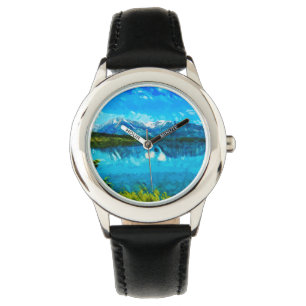 Montre Wyoming Grand Teton Mountains Abstrait