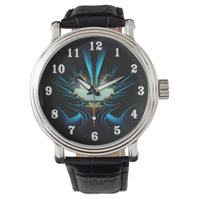 Montre Yeux lumineux bleu brillant Créature (devant)