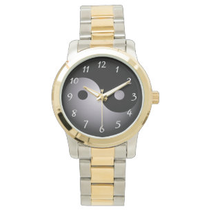 Montre Yin yang noir et blanc