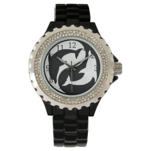 Montre Yin Yang Veille sur les dauphins