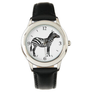 Montre Zèbre - Noir et Blanc