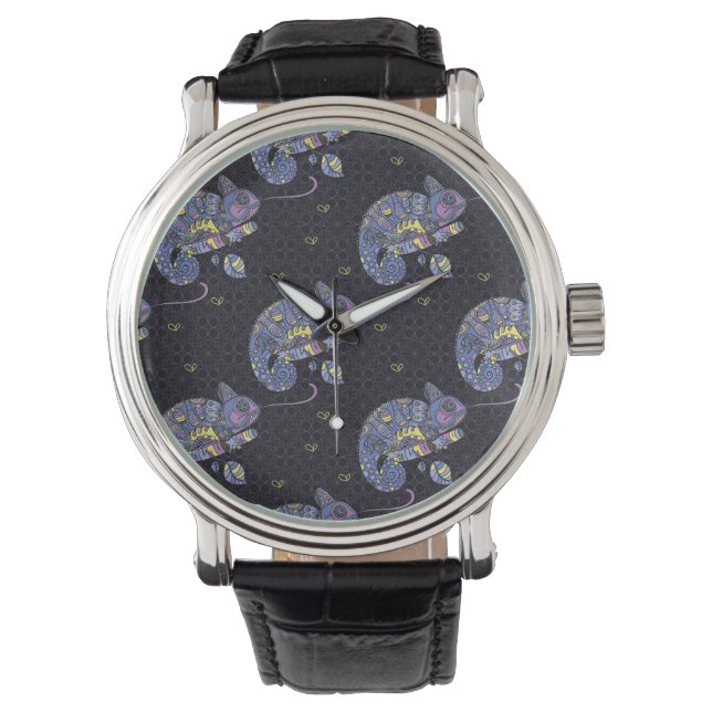 Montre Zentangle Lizard (devant)