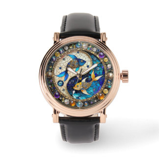 Montre Zodiac - Pisces Fish Yin and Yang