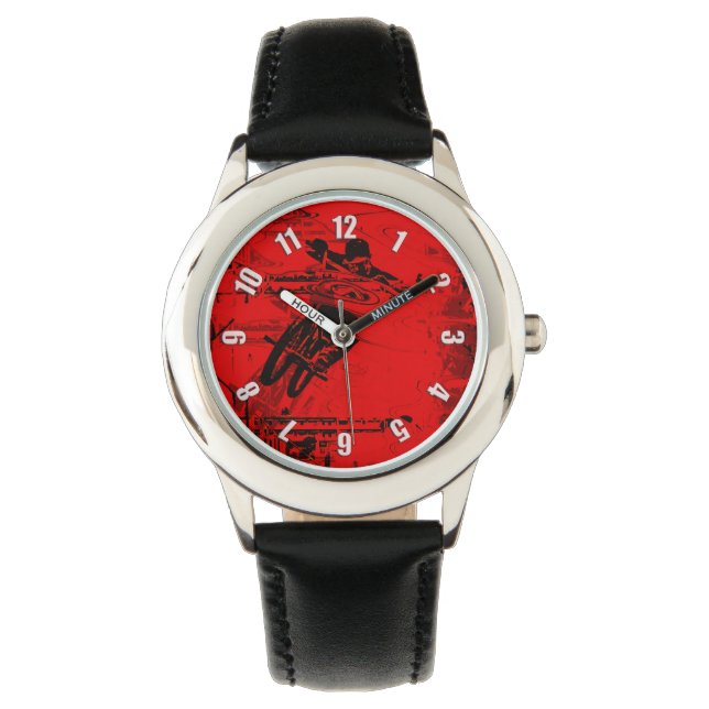 Montre Zone rouge - BMX Street Rider (devant)