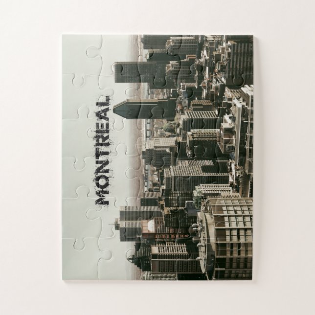 Montreal Canada Skyline mit seinem Namen (Vertikal)