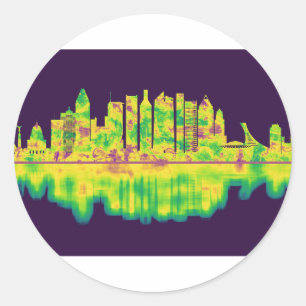Montreal Canada Skyline Runder Aufkleber