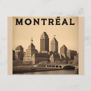 Montreal Canada Vintag Skyline Postkarte