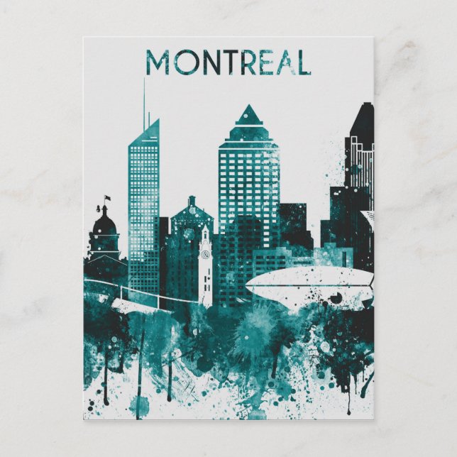 Montreal City Skyline Postkarte (Vorderseite)