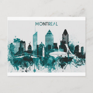 Montreal City Skyline Postkarte