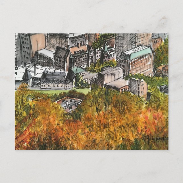 Montréal du bâti royal, pour aquarelle, carte (Devant)