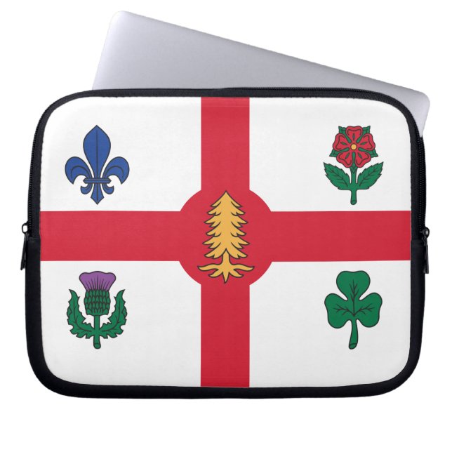 Montreal Flag Laptop Sleeve (Vorderseite)