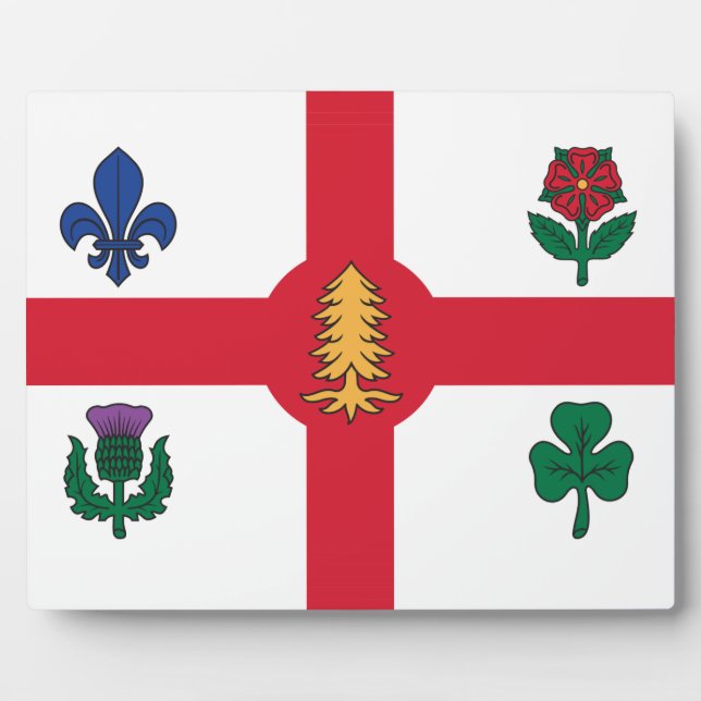 Montreal-Flaggenplakette Fotoplatte (Vorderseite)