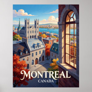Montreal Kanada Französische Architektur Poster
