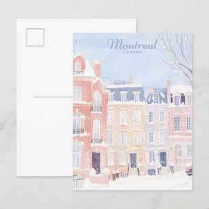 Montreal Kanada Gouache-Malerei-Illustration Reise Postkarte