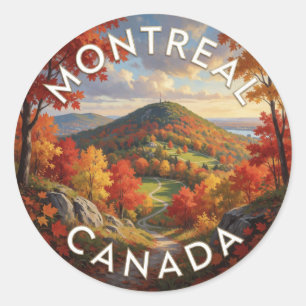Montreal Kanada Mount Royal Landschaft Runder Aufkleber