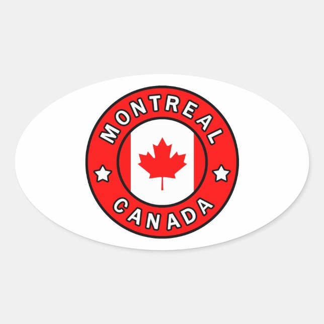 Montreal Kanada Ovaler Aufkleber (Vorderseite)