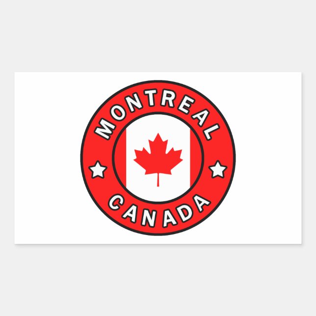Montreal Kanada Rechteckiger Aufkleber (Vorderseite)