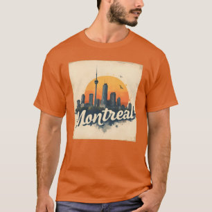 Montreal Kanada Retro Vintage Skyline T-Shirt