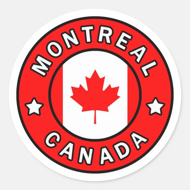 Montreal Kanada Runder Aufkleber (Vorderseite)