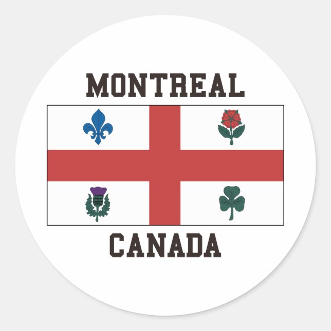Montreal Kanada Runder Aufkleber (Vorderseite)