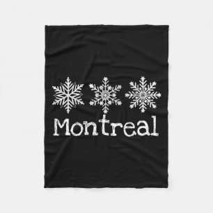 Montreal Kanada Schneeflocken Schnee Winter Skifah Fleecedecke