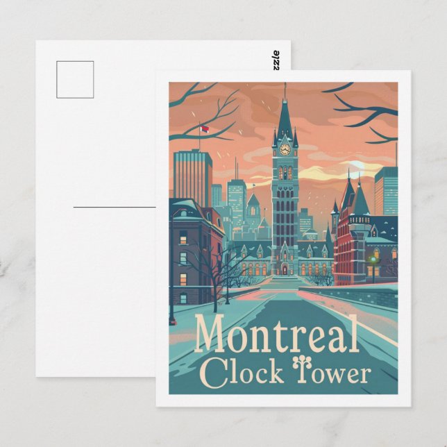 Montreal Kanada Vintag Berühmter Reiseort Postkarte (Vorne/Hinten)