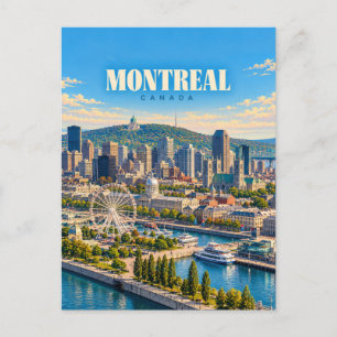 Montreal Kanada Vintage Reise Kunst Postkarte
