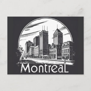 Montreal Kanada Vintage-Silhouette Postkarte