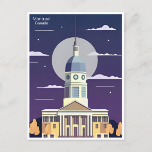Montreal Kanada Vintage-Tourismus-Illustration Sta Postkarte