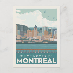 Montreal, Kanada   Wir haben uns bewegt Einladungspostkarte