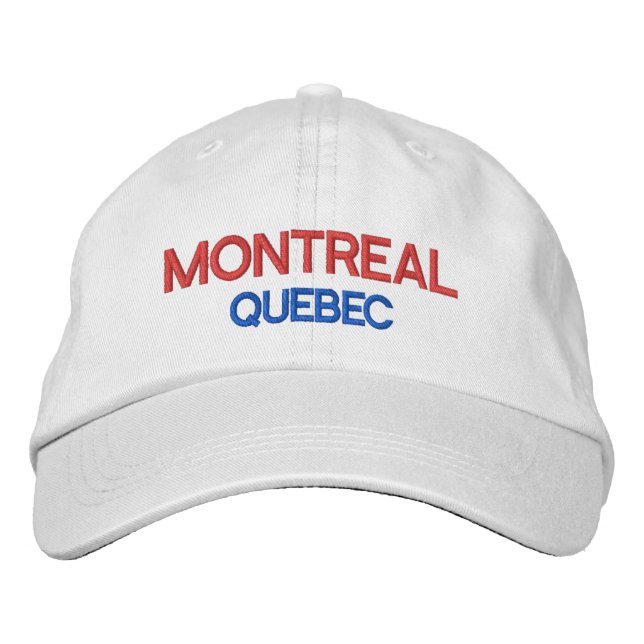 Montréal Québec Casquette ajustable personnalisé (Devant)